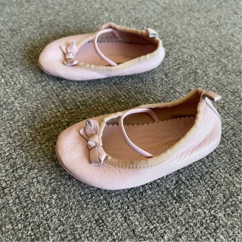 SALE 4/$20 PRETTY BALLERINAS Sz 19 USA 3 PINK SOFT LEATHER BABY GIRL crib SHOES